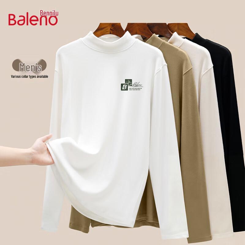 Baleno Men s Thermal Mock Neck Long Sleeve T-Shirt L