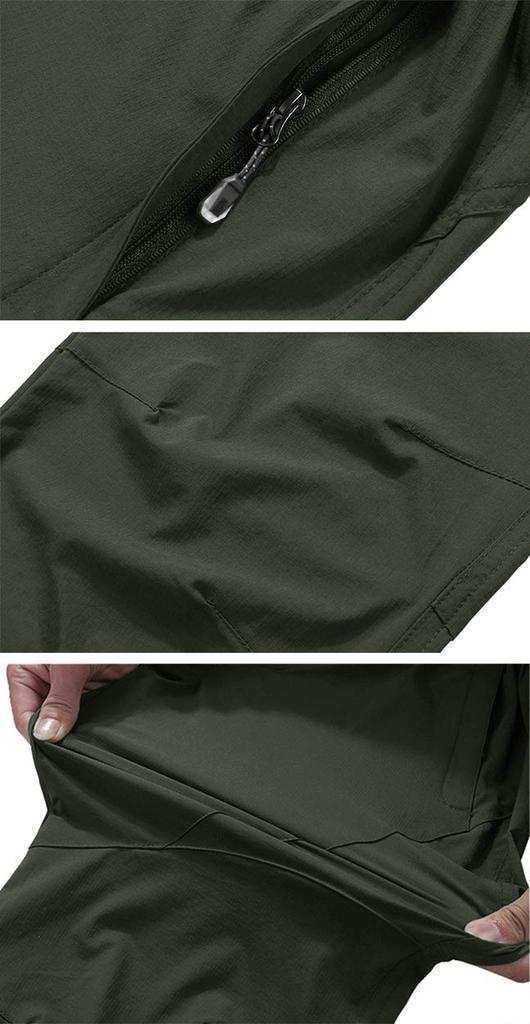 TACVASEN Sportswear, Lightweight Climber Pants, Sweatpants, Leg-Slimming, Plus Sizes, Biker Style, Green, Size 2XL