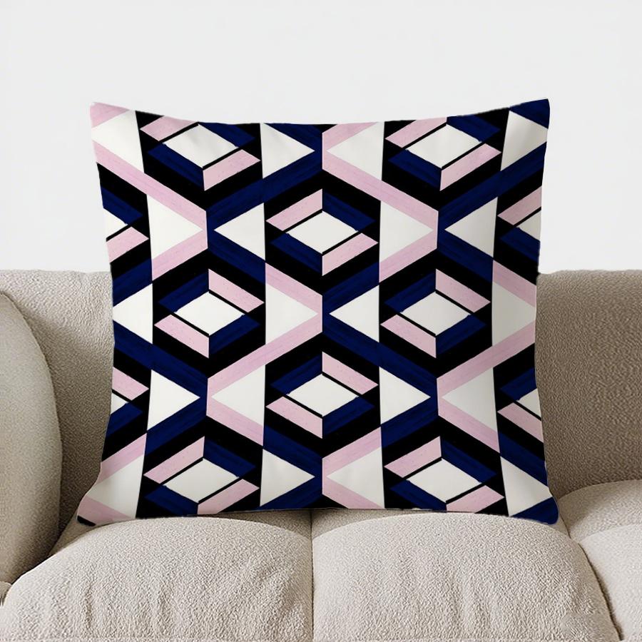 

Home Decor Colorful Zigzag Pattern Pillow Pattern Cushion Cover Suitable for Sofa Bedroom Car Pillow Cover 16x16Inch
