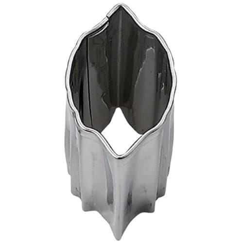 Tiger Crown Cookie Cutter, Silver, 19 X 28 X 41mm, 18-8 Stainless Steel, Holly (Small), Christmas Holly Leaf, 1208