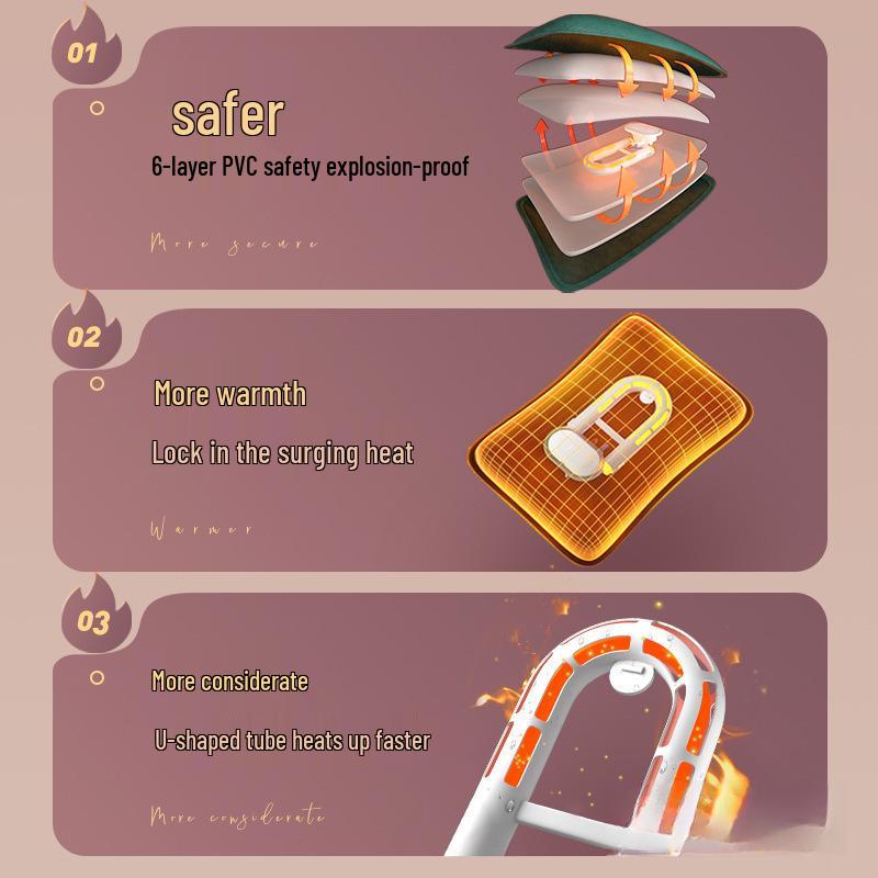 Rechargeable Plush Hot Water Bottle Hand Warmer - Cute Explosion-Proof Design for Baby Girls, Winter Use.