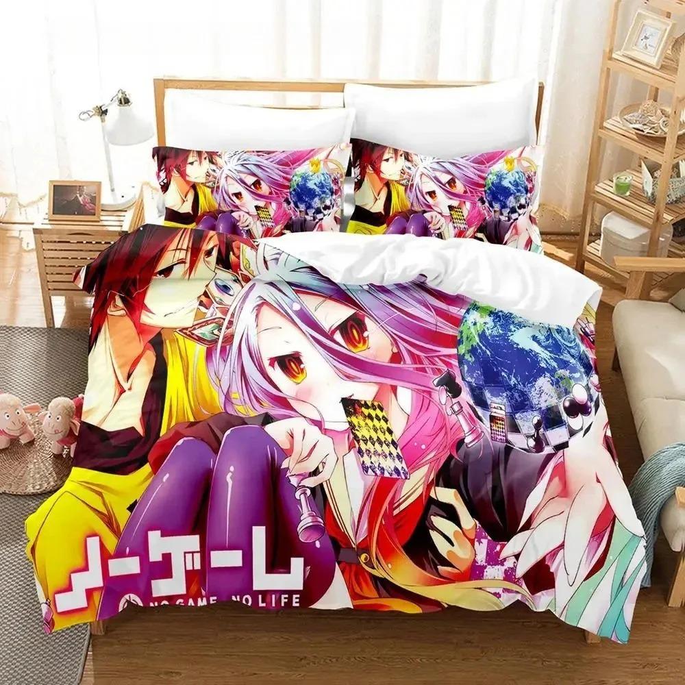 No Game No Life Bedding Set For Bedroom Soft Modern Bedspreads Comefortable Kids Duvet Cover Quilt Cover And Pillowcase