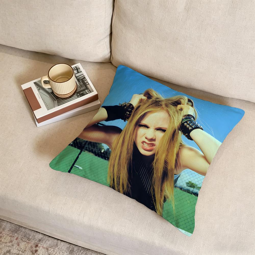 A-Avril Lavigne Cushion Cover Fabric Soft Furnishing,Pillowcase, Cushion Cover, Sofa Pillow, Home Decoration