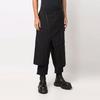 Y-3 FW21 Solid Color Asymmetrical Layered Wide-Leg Casual Pants Men Pants Black HB3352