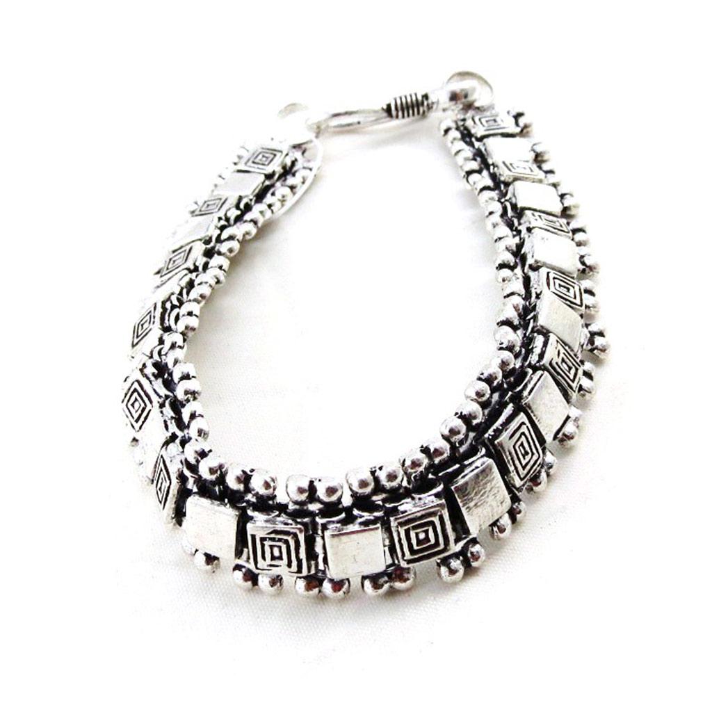 Les Trésors De Lily [H7498] - Silver 'Kilimanjaro' Designer Bracelet