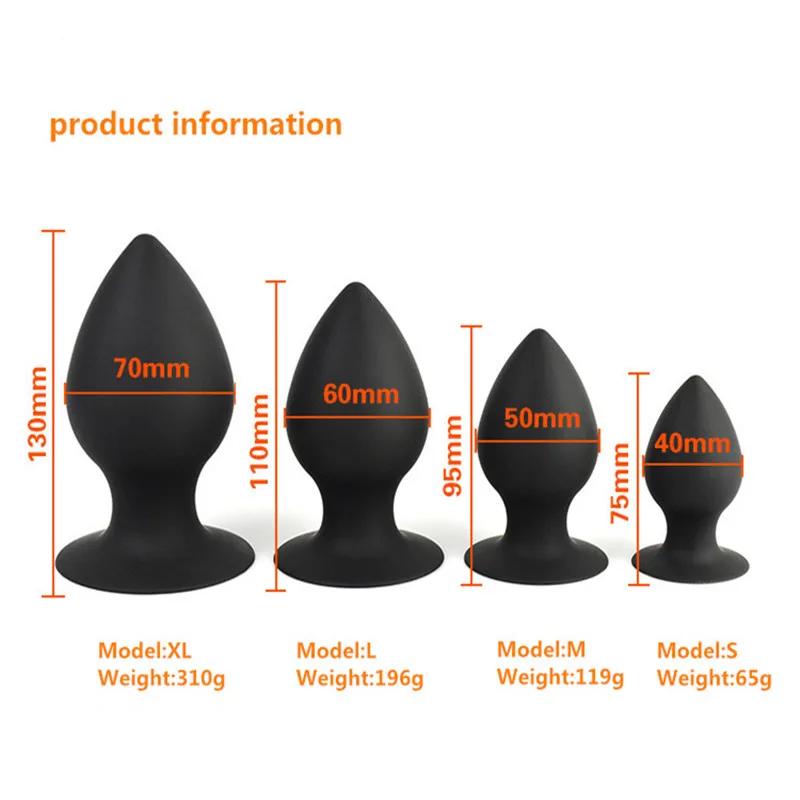 New S/M/L/XL Flower Bud Soft Silicone Anal Plug Suction Cup Big Butt Plug Prostate Stimulation Anal Massager Sex Toys for Women