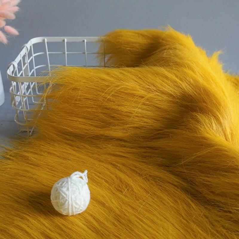 50*170cm Tela de Felpa Imitación Piel de Zorro Larga 12cm Piel Artificial para Muñeca Ropa Tapicería Joyería Cubierta de Mostrador de Teléfono
