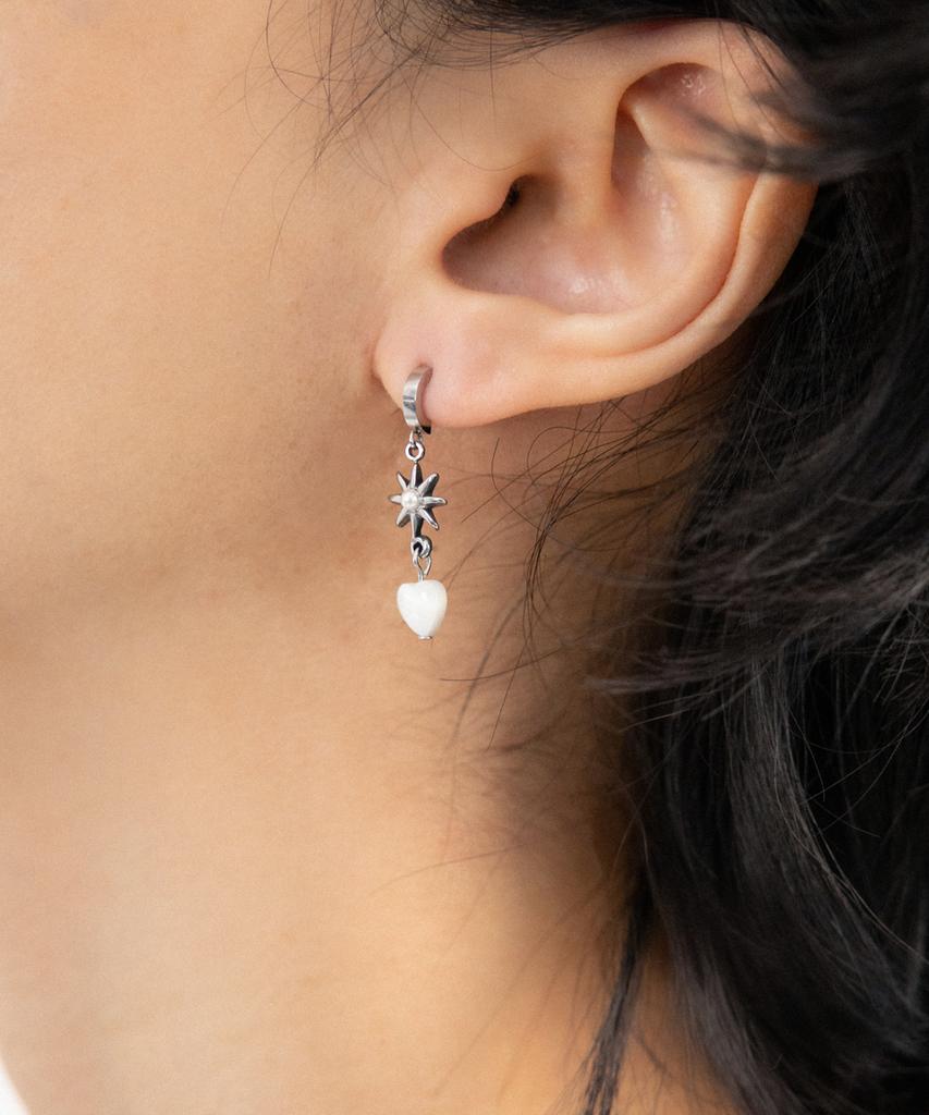 Linger Piece Sun And Heart Drop Earring