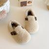 Winter Warm Fleece Baby Shoes: Soft Sole, Closed Heel, Thick Cotton for Girls