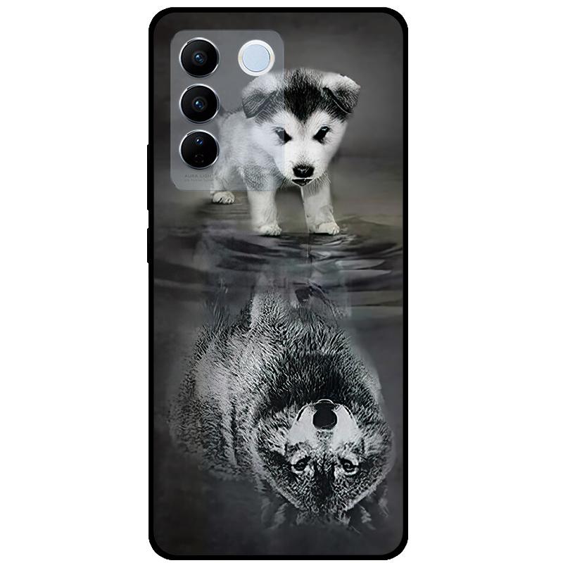 For Vivo V27E V2237 V27 Pro V2230 V 27 Case TPU Soft Silicone Marble Cat Shockproof Cases For Vivo V27 5G V27Pro Bag Funda Cover