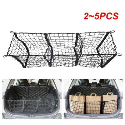 2~5PCS For Hilux Revo Vigo Rear Trunk Luggage Storage Cargo Nylon Elastic Mesh Net Car Organizer