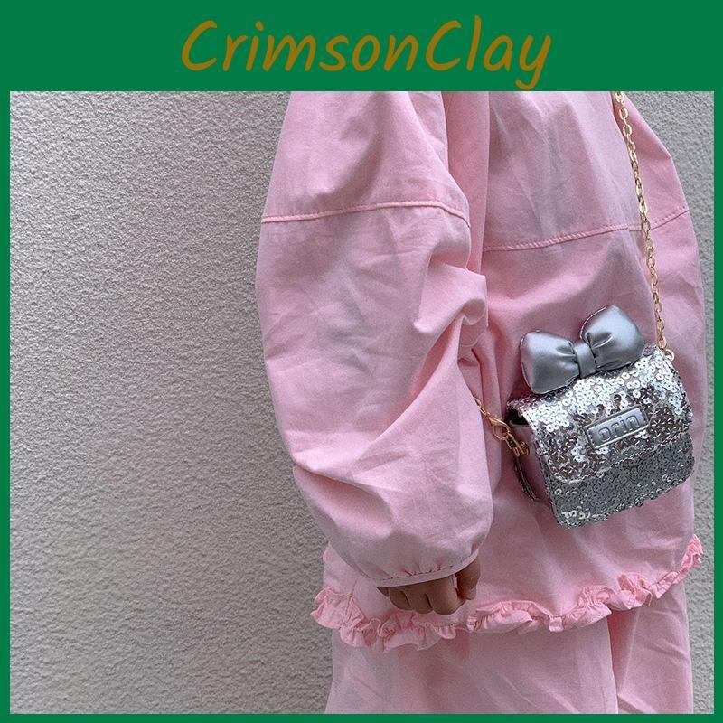 Crossbody Small Sequin Bag With Synthetic Material Trendy School Bag Girls For