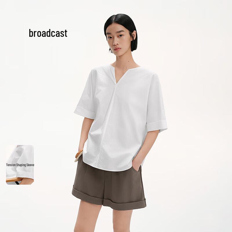 

Broadcast Commuter Loose White Short Sleeve Shirt M