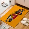 "Football Player Roaring Pose Art" Patterned carpet, suitable as a non slip play mat for the living room and bedroom sofa