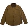 Men's Spring and Autumn Pure Cotton Twill Shirt, American Casual Workwear Corduroy Lapel Thin Jacket
