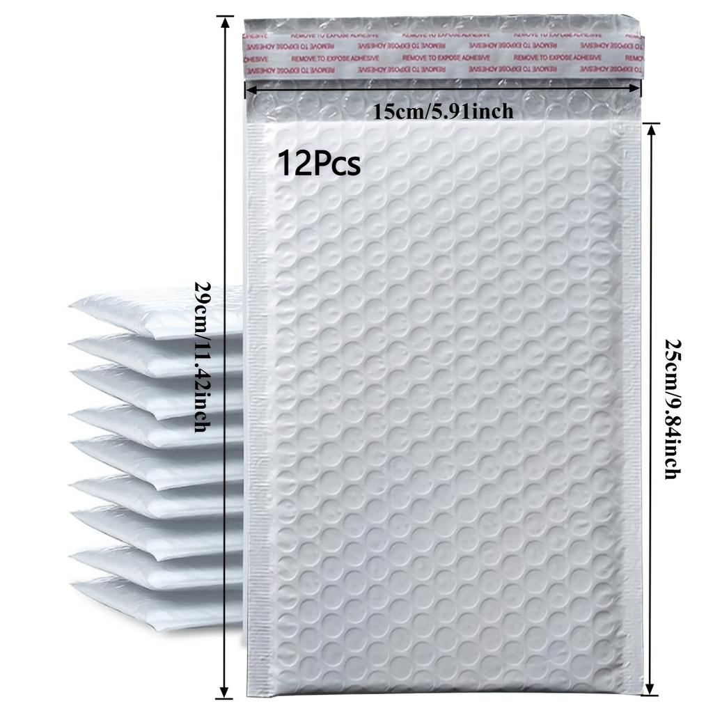 12-25 Pack Bubble Mailers Shockproof - Self-Seal Lightweight Padded Envelopes for Safe Shipping Jewelry, Phones, Gifts & Fragile Items