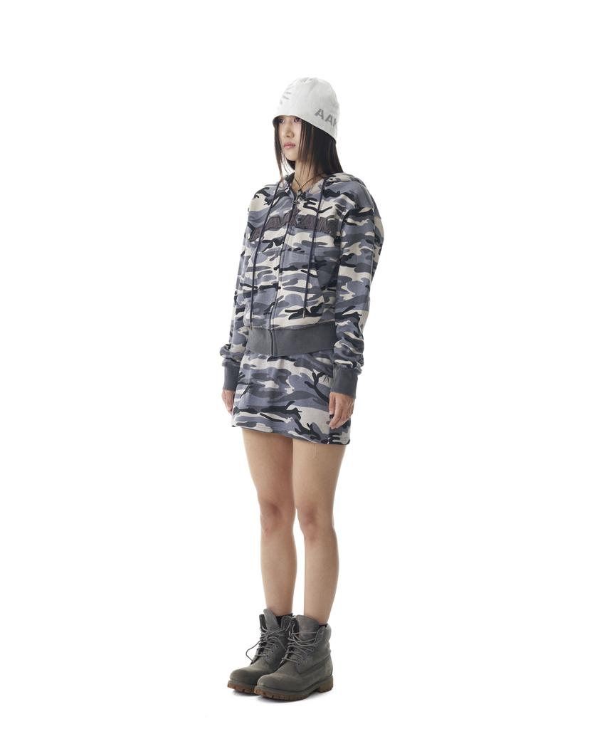 Akam Camouflage Logo Sweat Skirt (Gray)
