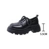 2024 New  Women Spring  Black Platform Flats Shoes Women Loafers Slip On Boat Shoes Designer Casual Leather Oxfords