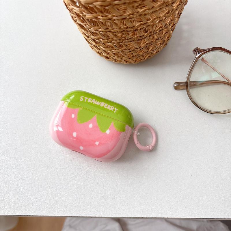 Einfaches schickes Wassermelone Erdbeere Tomate Fruchtmuster Schutzhülle für AirPods 1 2 3 4 Pro 2 Pro 3