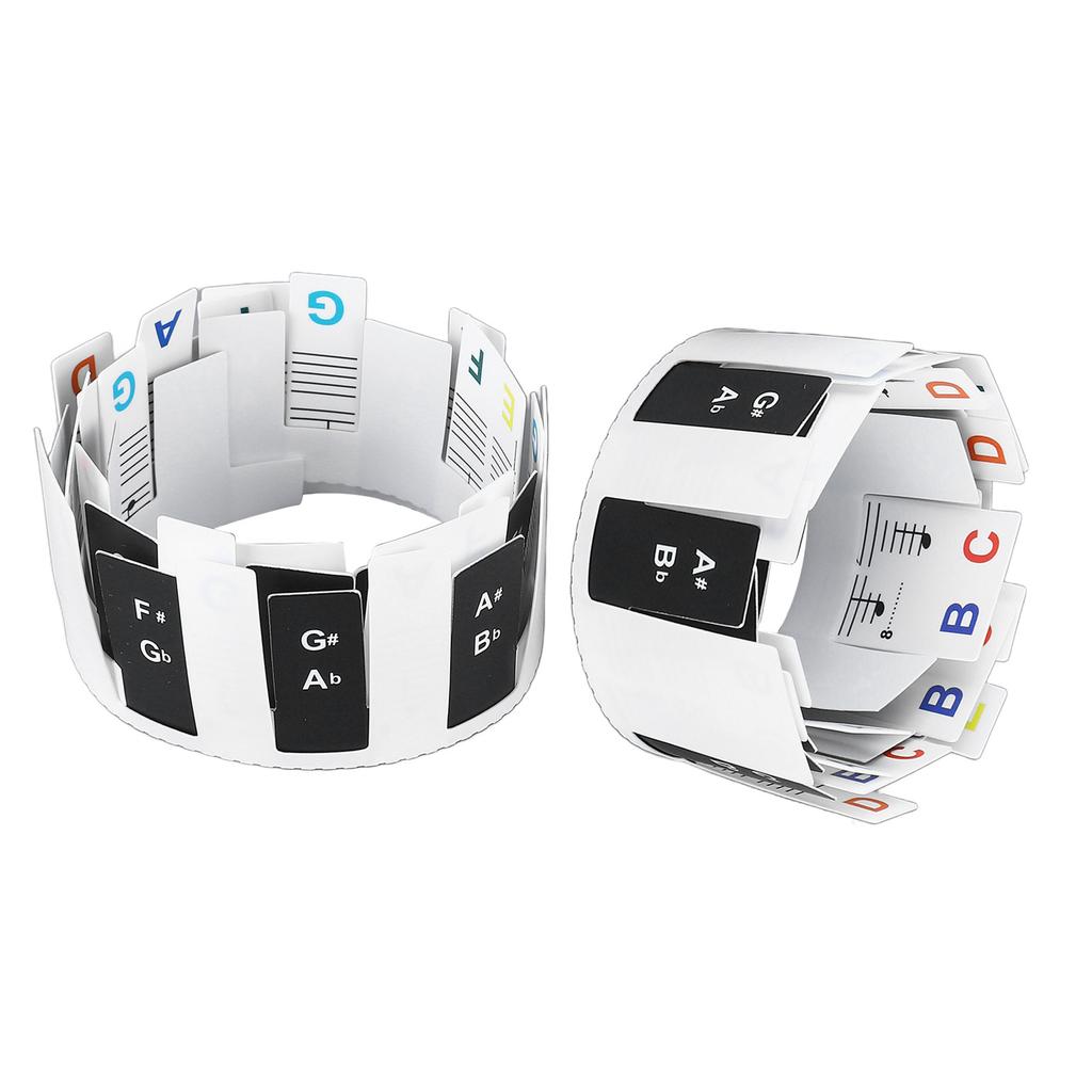 Removable 88 Key Piano Keyboard Note Labels Colorful Notes Guide Letters Stickers for Kids Beginner Learning