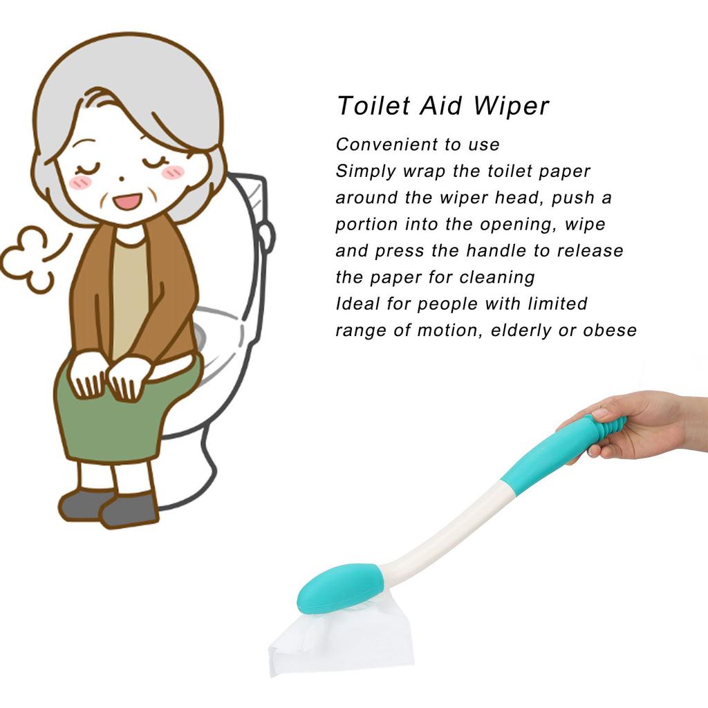 Toilet Aid Wiper Self Wiping Assist Long Reach Comfort Wiper for Elderly Pregnant Woman