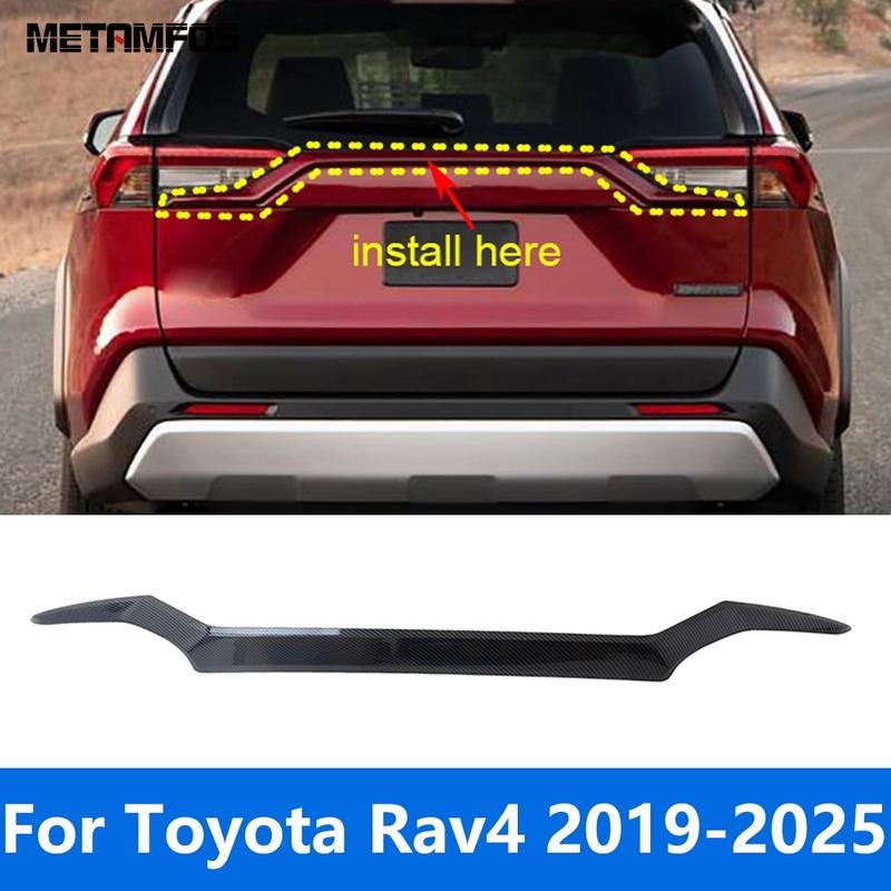 Exterior Accessories For Toyota Rav4 Rav 4 - 2024 2025 Carbon Fiber Rear Upper Trunk Lid Tailgate Door Boot Cover Trim