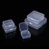 5PCS/Pack Jewelry Storage Box Square Transparent Plastic Case Portable Earring Necklace Nail Srt Display Packaging Container ZYF