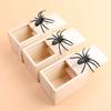 Halloween Spider Scared Wooden Box Prank Toy Funny Spoof Trick Spider Box Toy Halloween Scary Spider Jumps Out Great Party Gag Gift