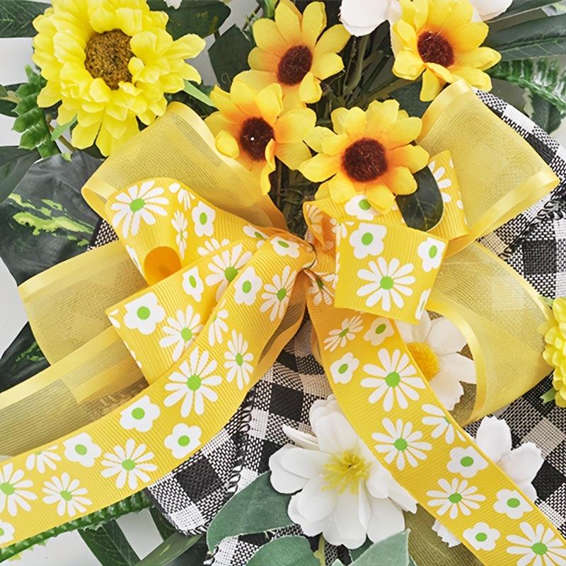 Sunflower Wreath for Front Door- Spring Summer Farmhouse Decor- St Patrick'S Day Valentine'S Thanksgiving Hanging