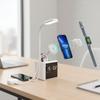 Multifunctional 3 In 1 Desk Lamp Dock Magnetic Wireless Charging Station Dual Alarm Clock Magsafered 15W Wireless Phone Charger