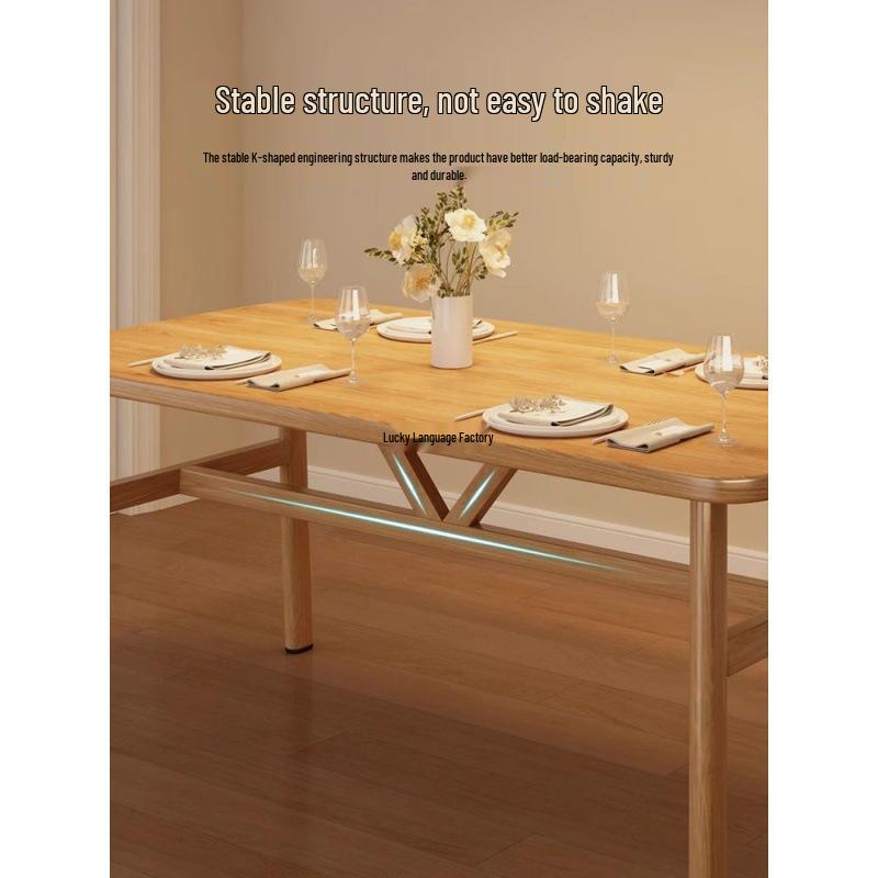 Compact Rectangular Dining Table for Home, Apartment, Restaurant, or Cafe