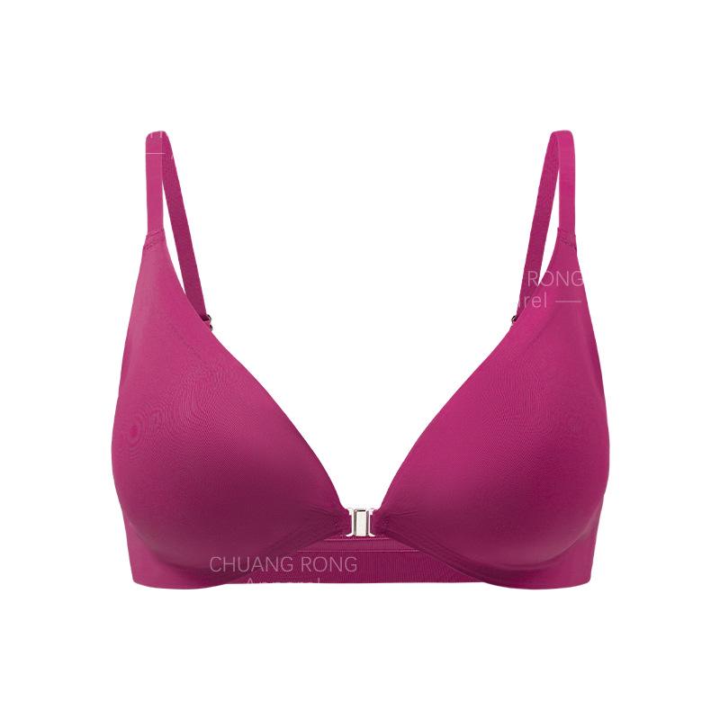 Seamless Front Buckle Bra for Small Busts - Sexy, Supportive, Large Size with Beautiful Back Design