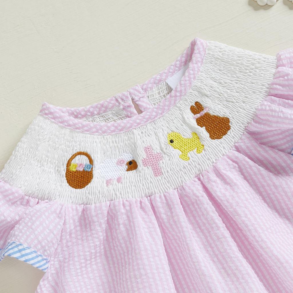 Klær Baby Rynket Bobledrakt Nyfødt Onesie Søt Kanin Småbarn Sommerklær