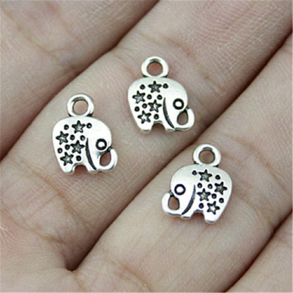 Charms Small Elephant Pendants Kids' Jewelry Materials QC115