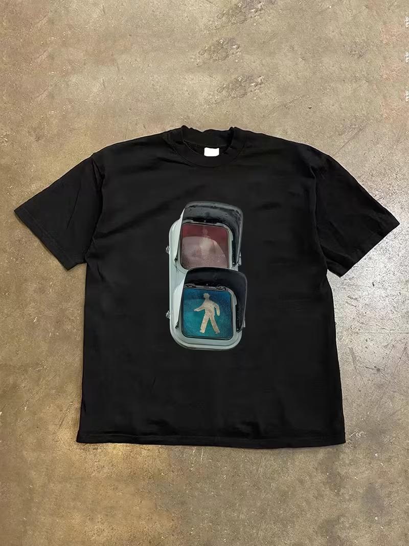 

Fun Creative Pattern Round Neck TShirt Summer Trendy Fashion Short Sleeve Casual Daily Style Top Trendy Streetwear 4XL