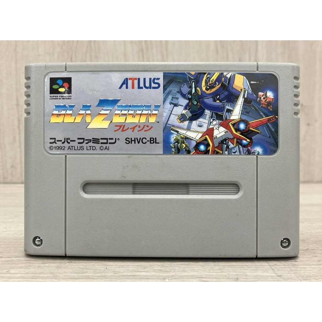 Used BlaZeon SFC SNES Super Famicom SHVC-BL tested working Nintendo Shooter Atlus NTSC-J Super Nintendo Cartridge