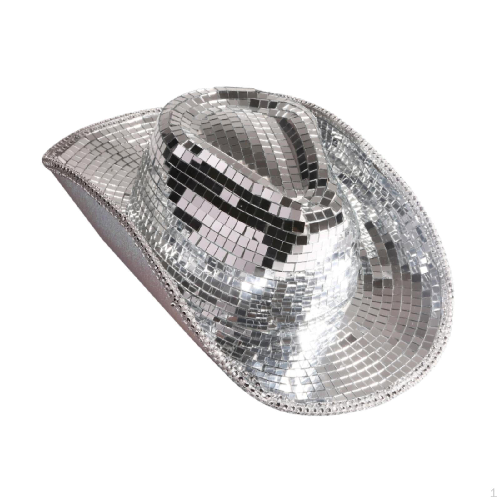 

Ковбойская шляпа удобная защита от солнца для вечеринок пляжный реквизит на открытом воздухе серебряный