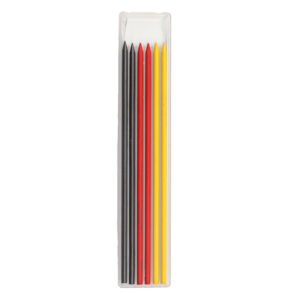 Metal Deep Hole Woodworking Pencil with Quick-Drying Graphite Lead and Push-Button Design