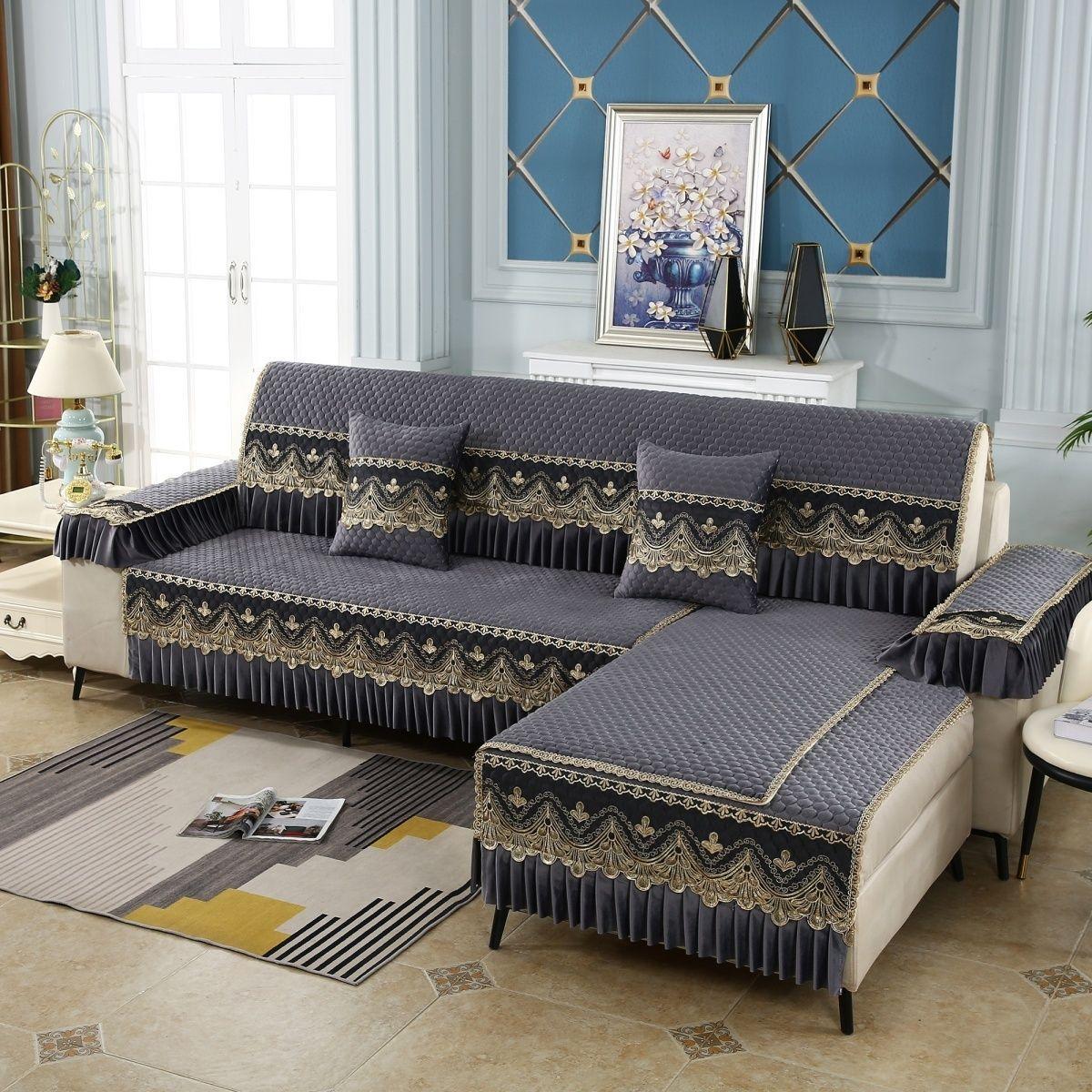 

Набор диванных подушек, полный набор диванных подушек в европейском стиле, универсальный прямой чехол для дивана на все времена года, диванные подушки 90*90+13 skirt