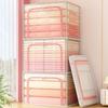 For Clothes Storage Bin Foldable with Metal Frame and Transparent Lid for Space Saving Bedroom Closet For Clothes Storage