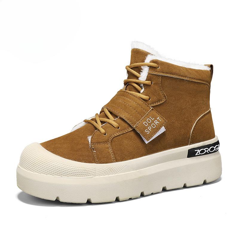 Men's Boots Outdoor Sports High Top Boots Comfortable 2025 New Trend Platform Shoes Retro Plush Warm Non-slip Botas Para Hombre