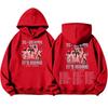 Günlük Rahat Giyim İçin Unisex Hafif Uzun Kollu Baskılı Kapüşonlu Sweatshirt