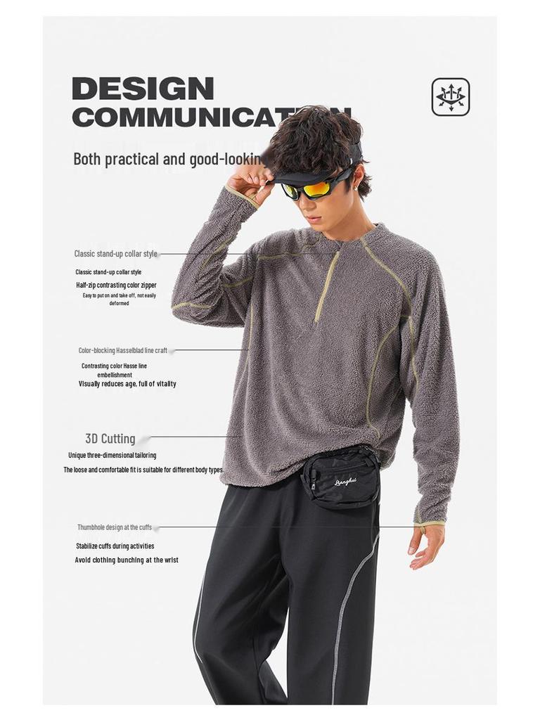 Unisex Lightweight Breathable Fleece Jacket for Fall and Winter