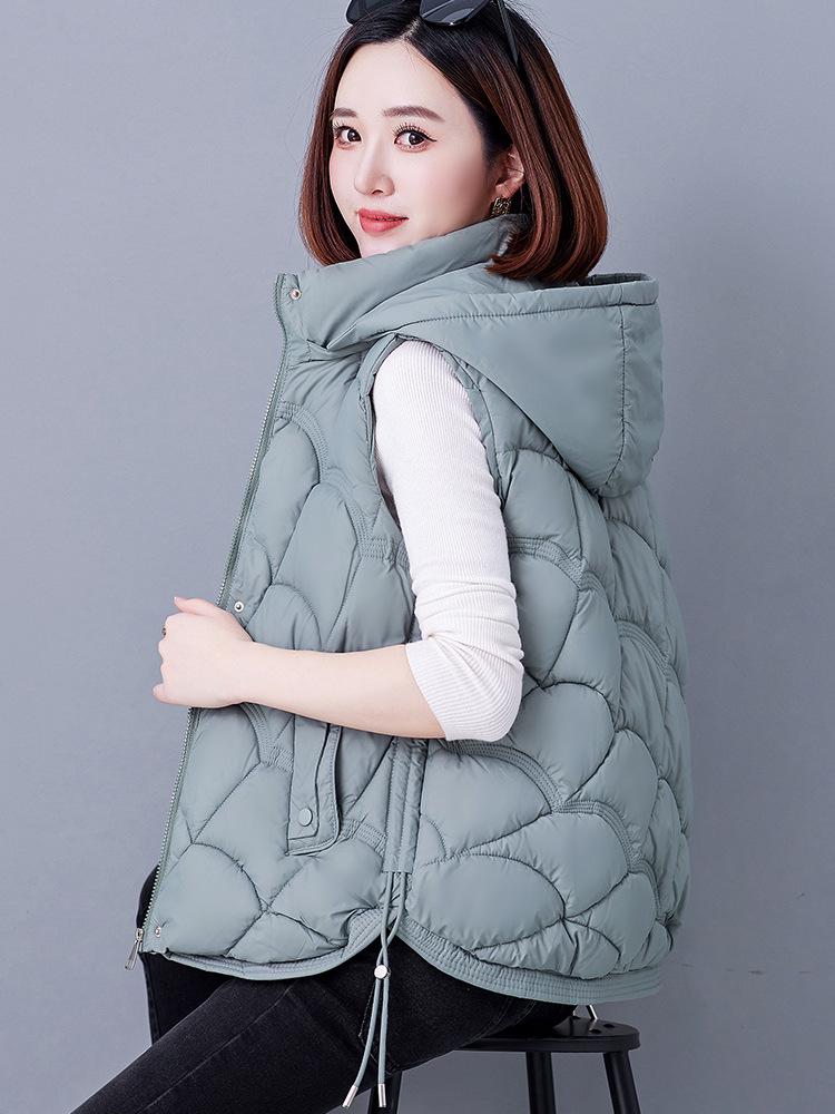 Women's Lightweight Warm Down Cotton Gilet - Autumn/Winter 2025 Style, Plus Size, Loose Fit for Middle-aged Mothers