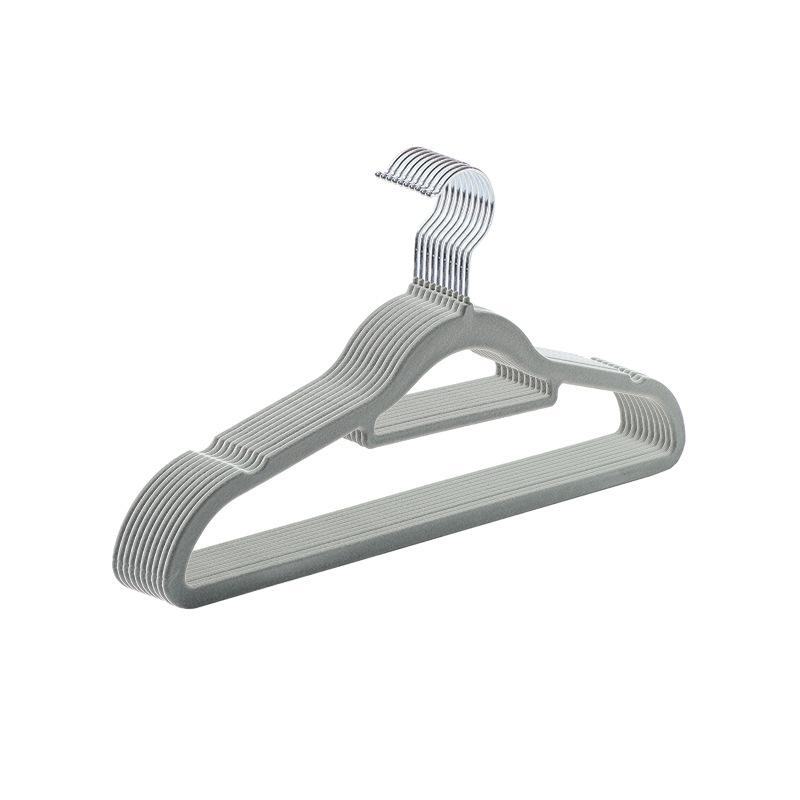 10/20/30Pcs Non-Slip Velvet Hangers Space Saving Hook Flocked Felt Clothes Drying Rack Organizer