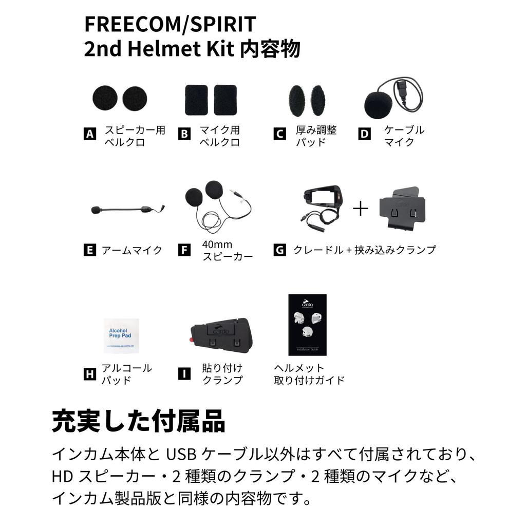 Cardo ACC00008 CARDO FREECOM/SPIRIT 2nd Helmet Kit HD Speaker