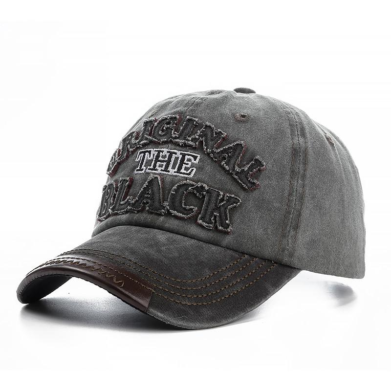 2022 High Quality Wash Cotton Original Black Baseball Cap Snapback Hat For Men Women Gorras Casual Casquette Embroidery Dad Hat