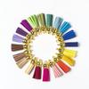 New 10pcs 38mm Vintage Leather Tassels DIY Keychain Cellphone Straps Pendant Tassels for Jewelry Earrings Findings Accessories
