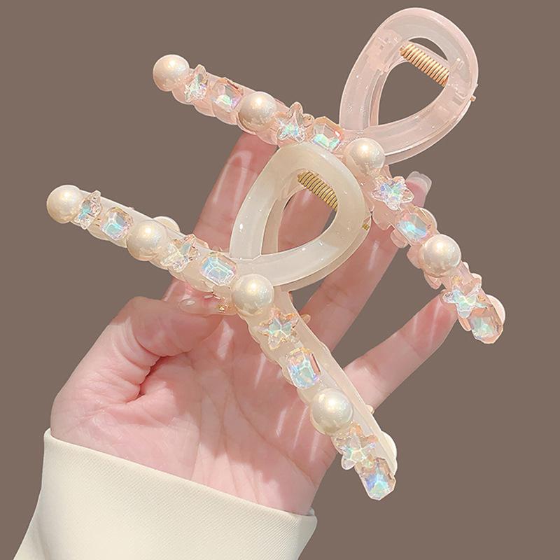 

Elegant French High-End Hair Claw Clip for Updo Styles светло-розовый