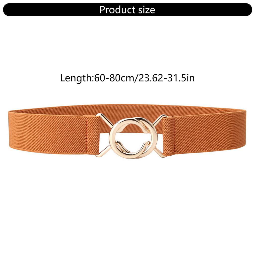 Elastic Waist Belt Stretch Waist Cincher Adjustable Metal Buckle Waistband For Dresses Skirts Pants Women Everyday Wear